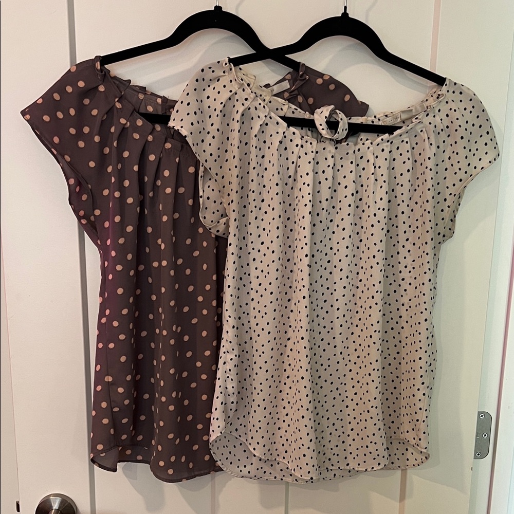 LC Lauren Conrad Polka Dot Blouses